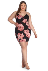 Plus Floral Fascination Midi Dresses